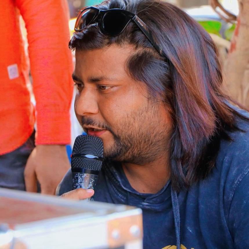 Photographer working with camera